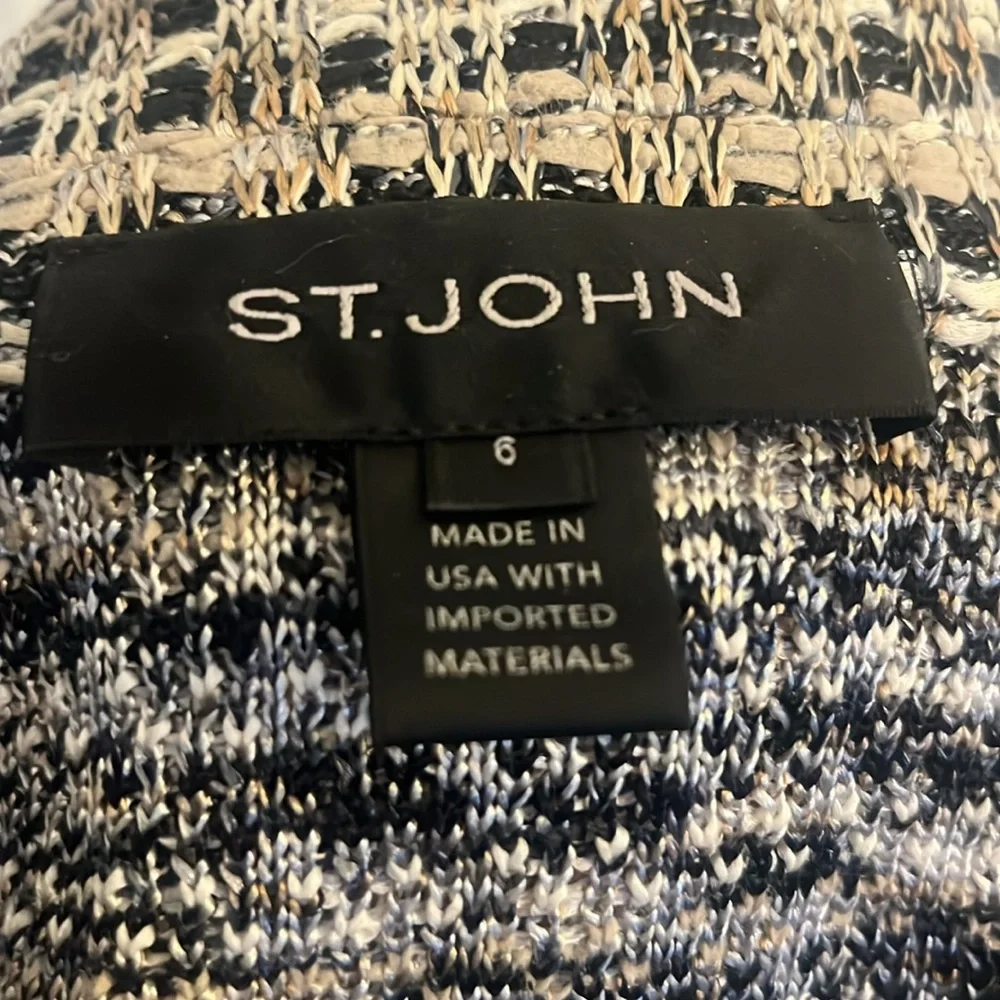 St John jacket. Tan , black and white. Great fringe details - Picture 3 of 5